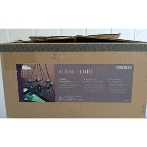 ALLEN + ROTH  GAZEBO CHANDLER  MATTE BLACK  STEEL FRAME HOLDS 8 VOTIVE CANDLES